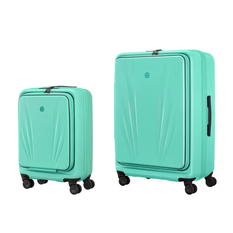 Wenger Skyon 2 Piece Hardside Suitcase Set (Carry-On and Large Size) - Aqua