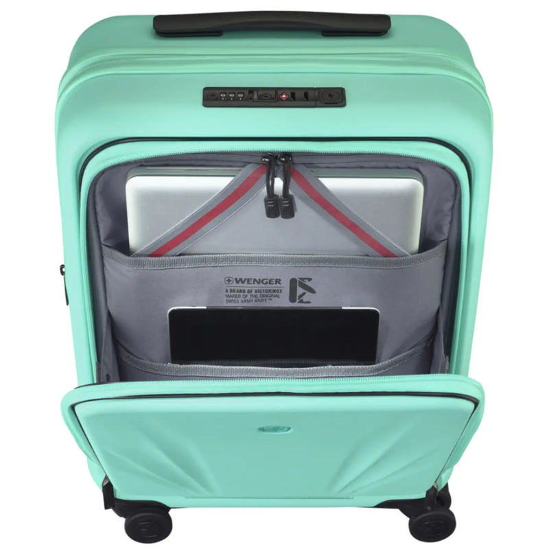 Wenger Skyon 2 Piece Hardside Suitcase Set (Carry-On and Large Size) - Aqua