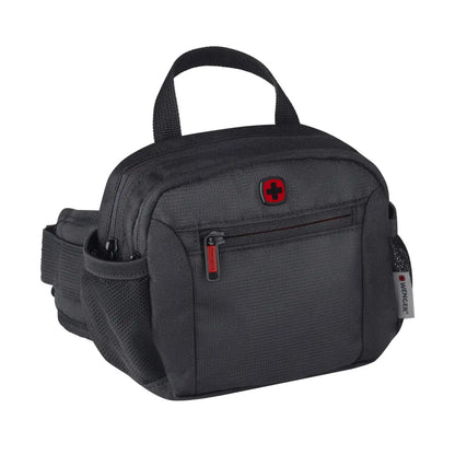 Two mesh side pockets and grab handle