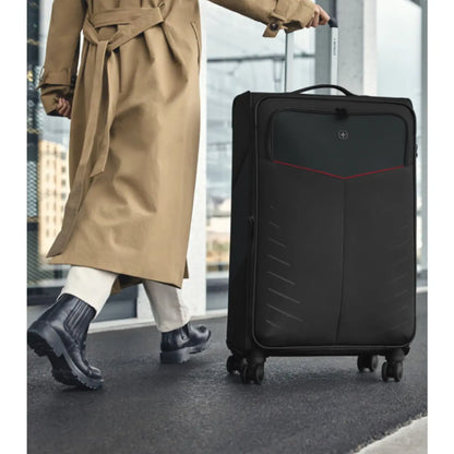 Wenger Syght Softside 4-Wheel Expandable Suitcase Set of 3 - Black (Small, Medium & Large)