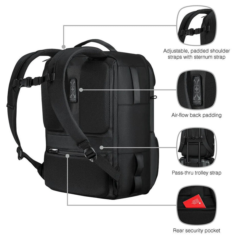 Wenger UrbanOne Travel 15.6’’ Laptop Backpack - Black