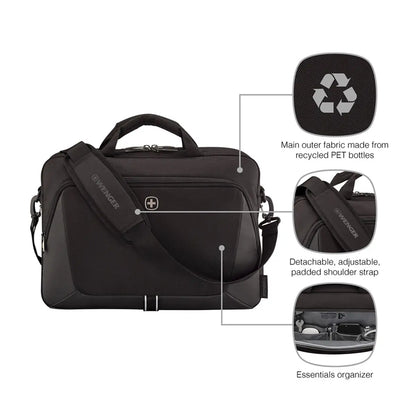 Wenger XE Brief 16’’ Laptop Briefcase with Tablet Pocket - Black