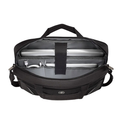 Main compartment with laptop sleeve and tablet pocket