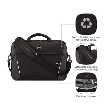 Wenger XE Compact 16’’ Laptop Briefcase with Tablet Pocket - Black