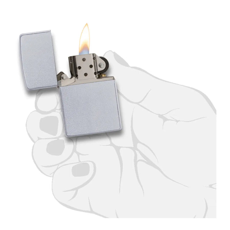 Zippo Satin Chrome Lighter
