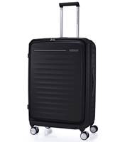 American Tourister Frontec 75 cm Expandable Front Opening Suitcase - Black