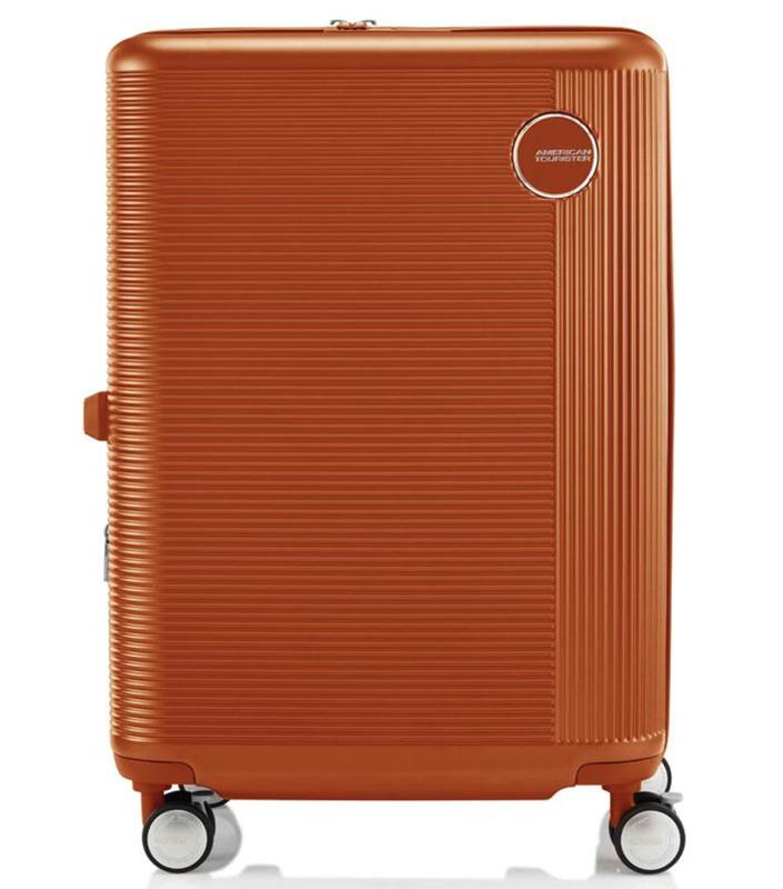 American Tourister Gemina Pro 65 cm Expandable Suitcase - Orange Rust