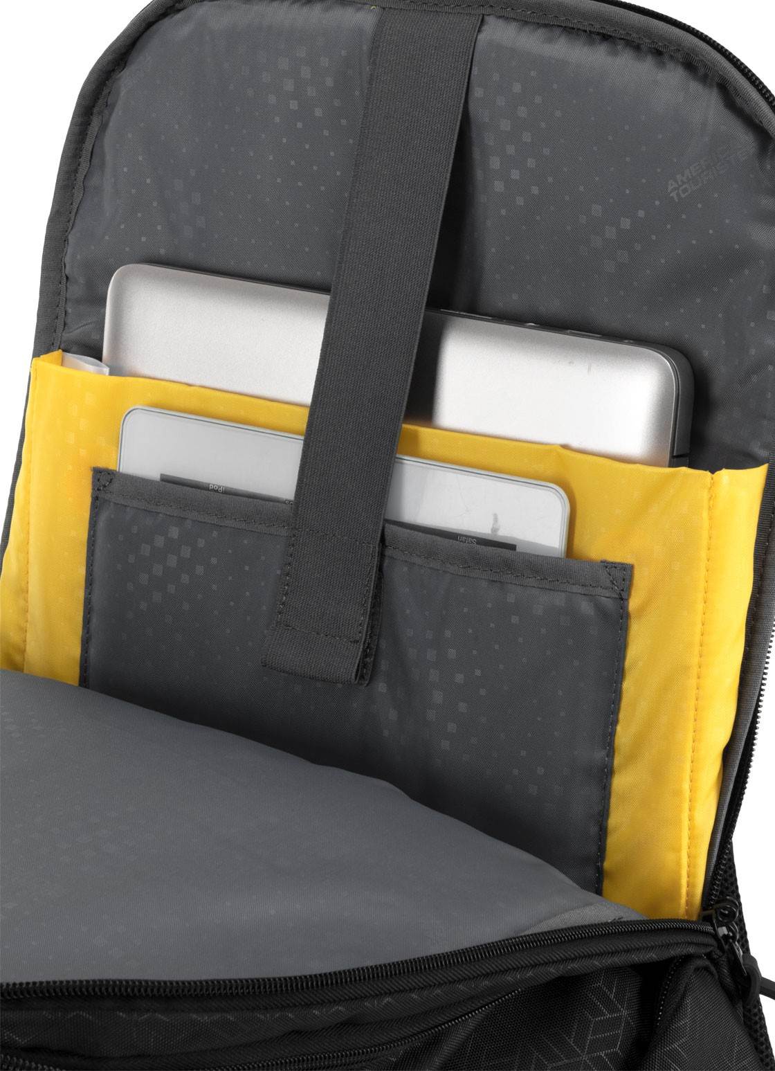 american tourister backpack yellow