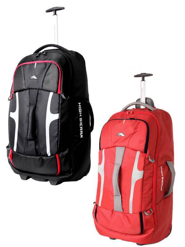 high sierra wheeled duffel with backpack straps