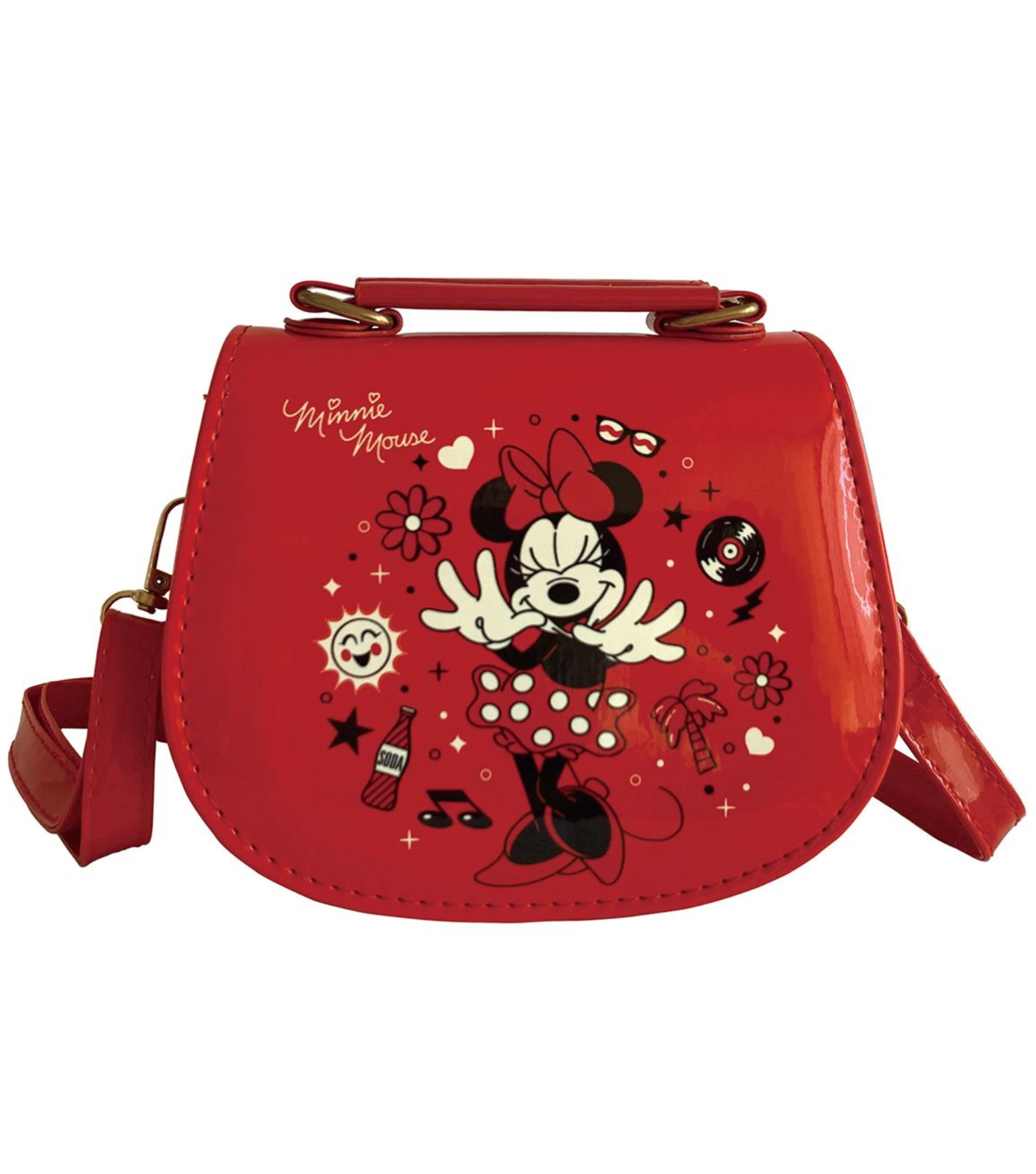 Disney Minnie Mouse Handbag with Shoulder Strap Red by Disney