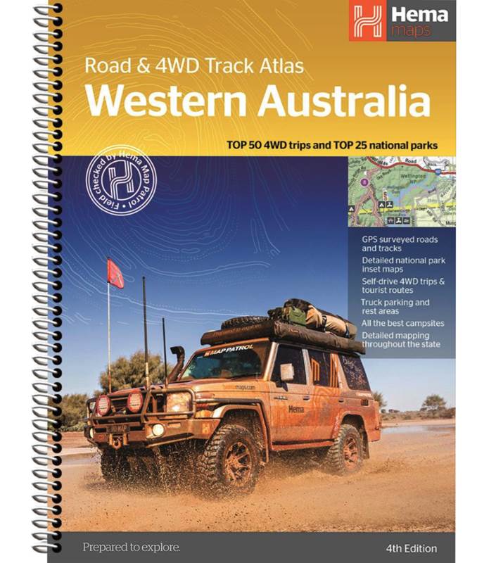 Hema Western Australia Road and 4WD Track Atlas (Spiral Bound ) 4th Edition