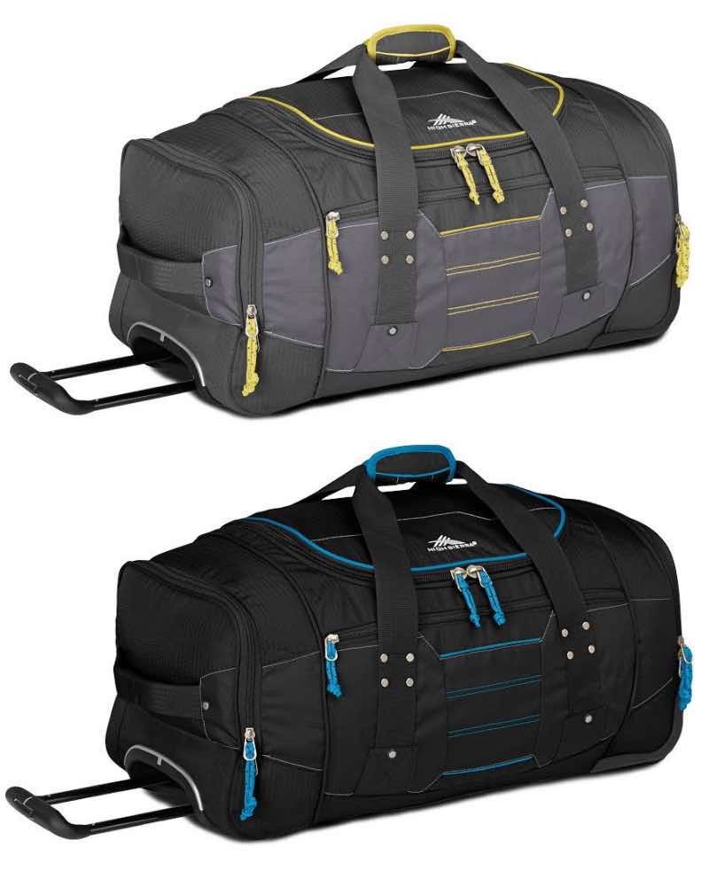 high sierra wheeled duffel with backpack straps