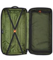 equipped with tie-down straps on the deep side, a spacious lined pocket, and a zippered mesh pocket on the lid