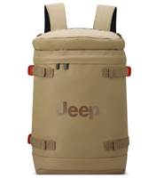 Jeep Cylindrical 17" Laptop Backpack with RFID - Beige (JS013C)