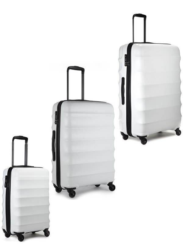 Antler store white suitcase