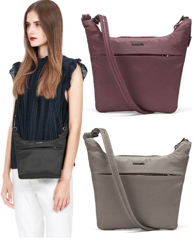 Pacsafe Cruise On The Go Crossbody Bag - Available in multiple colours