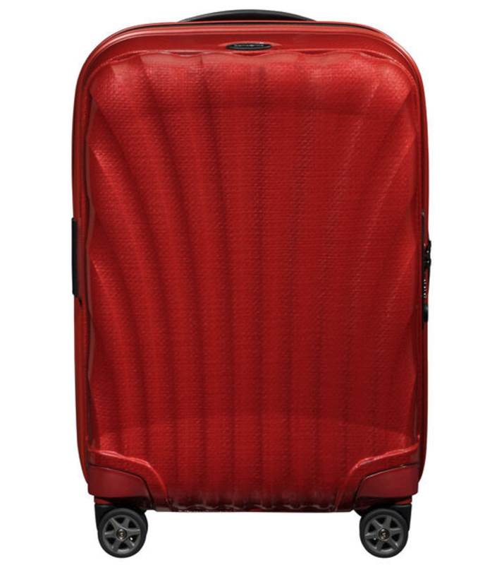 Samsonite C-Lite 55 cm Expandable 4-Wheel Cabin Spinner Suitcase - Chili Red