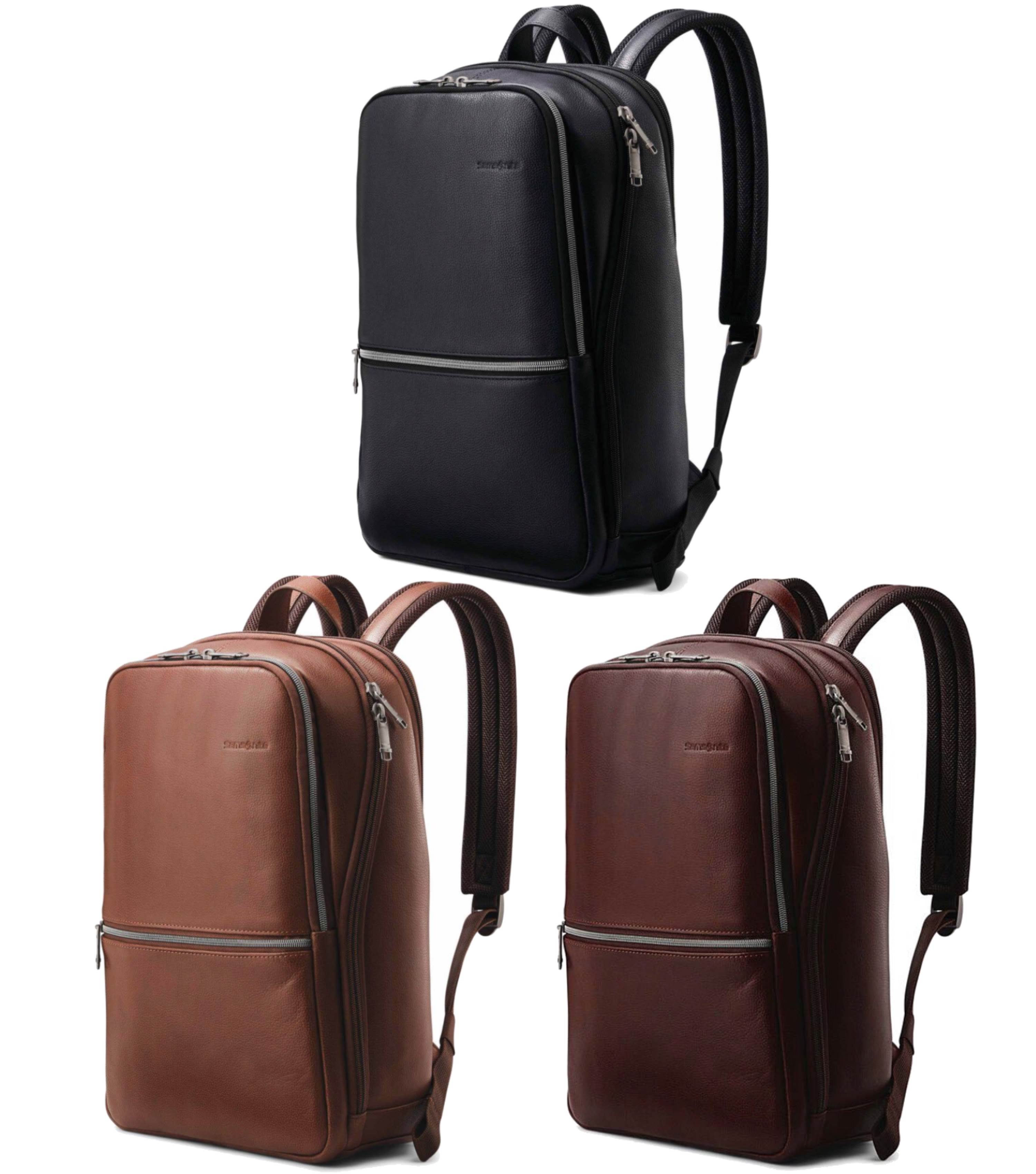 Samsonite slim leather store backpack