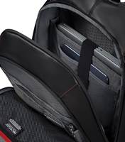 Main zippered compartment with built-in padded sleeves for laptops screen up to 14.1" and tablets up to 11"