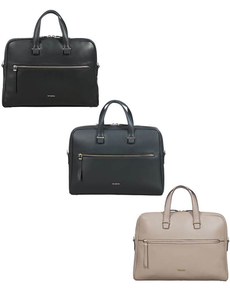 samsonite leather laptop bag