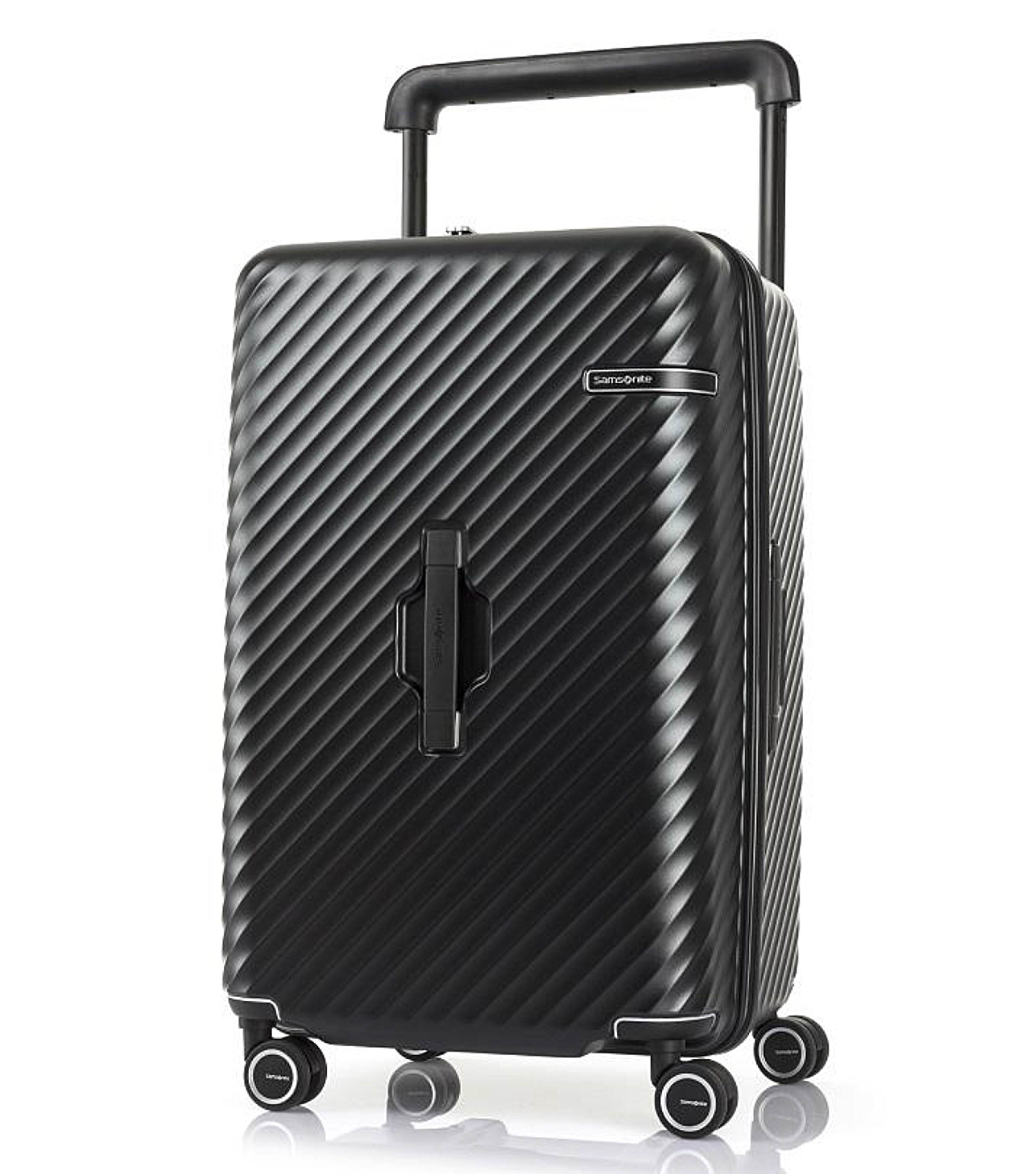 wide handle suitcase