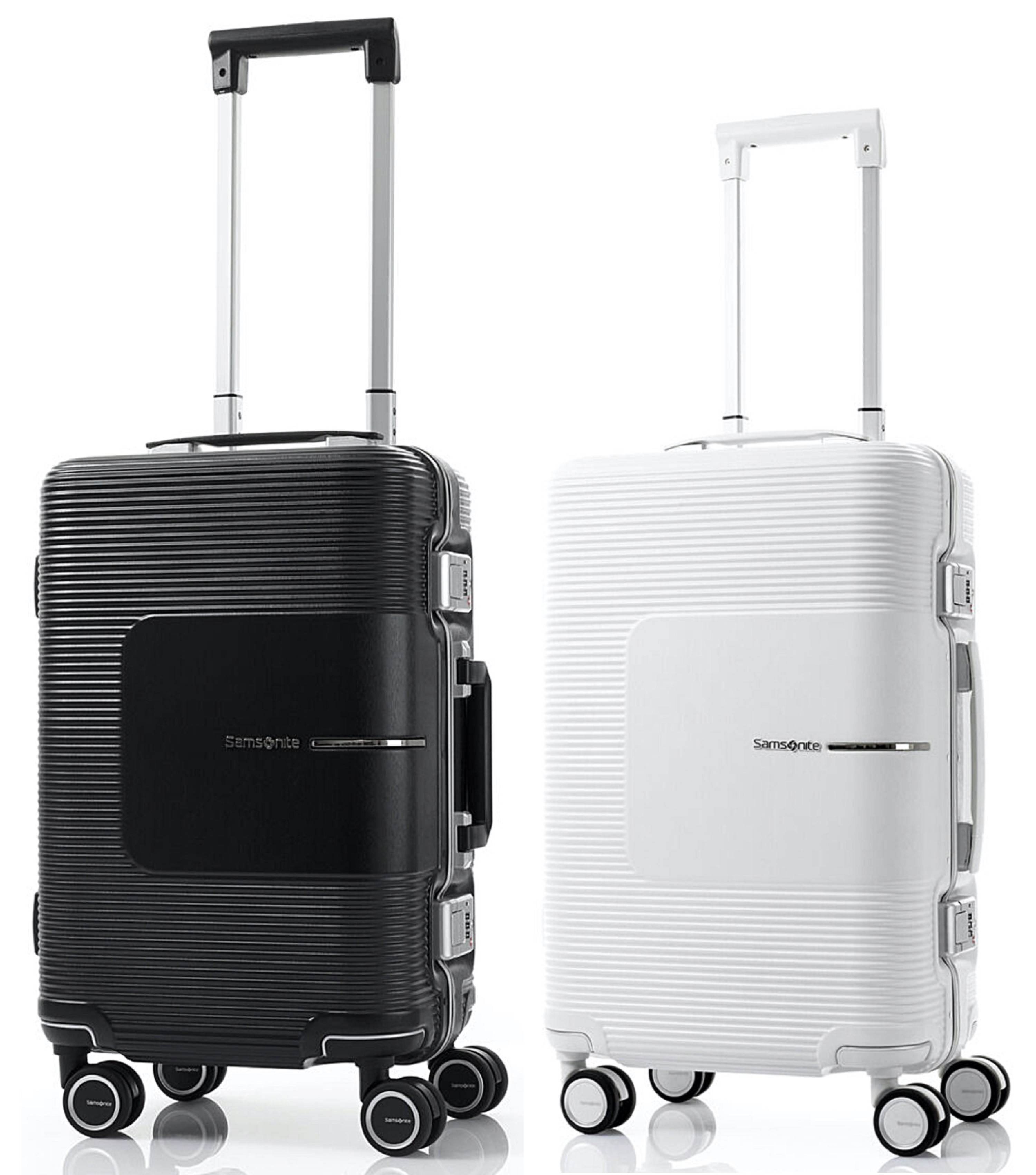 spinner luggage with recessed wheels