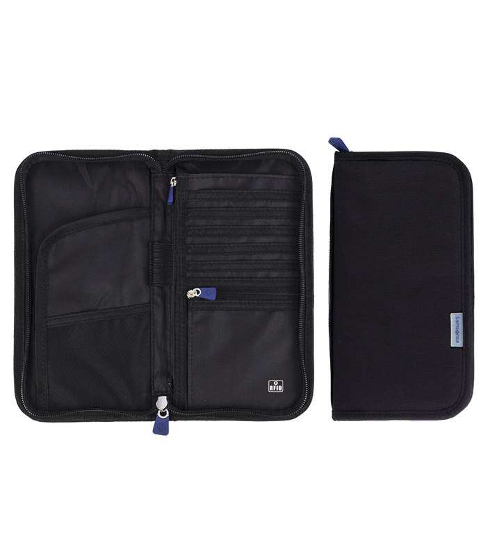 Samsonite Zipped Travel Wallet with RFID - Black