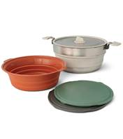 Sea To Summit Detour Essentials Camp Kitchen 4 Piece Kit  (5L Pot Set with Colander and Cutting Boards)