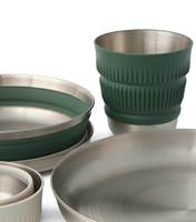 Crafted with EU food-grade silicone rubber and durable stainless steel for the strongest collapsible dinnerware ever