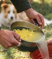 Dual, stainless steel handles offer stability while pouring, making meal preparation a breeze