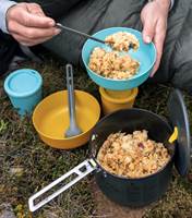 Spoon has a semi polished bowl, Spork has semi-polished bowl and tines for more enjoyable dining