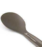 Light-but-strong long-handled spoon made of hard-anodised aircraft-grade aluminium