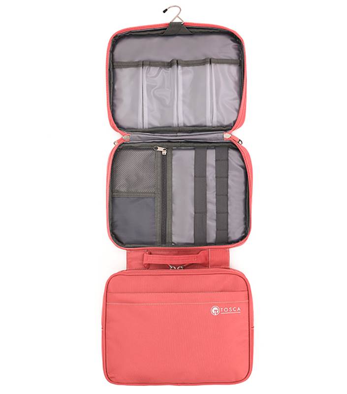 Tosca Deluxe Toiletry Travel Organiser - Peach