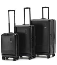 Tosca Horizon 4-Wheel Expandable Luggage Set of 3 - Black (Small, Medium and Large)