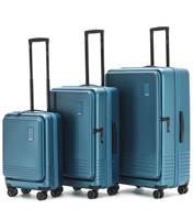 Tosca Horizon 4-Wheel Expandable Suitcase Set of 3 - Blue (Small, Medium & Large)