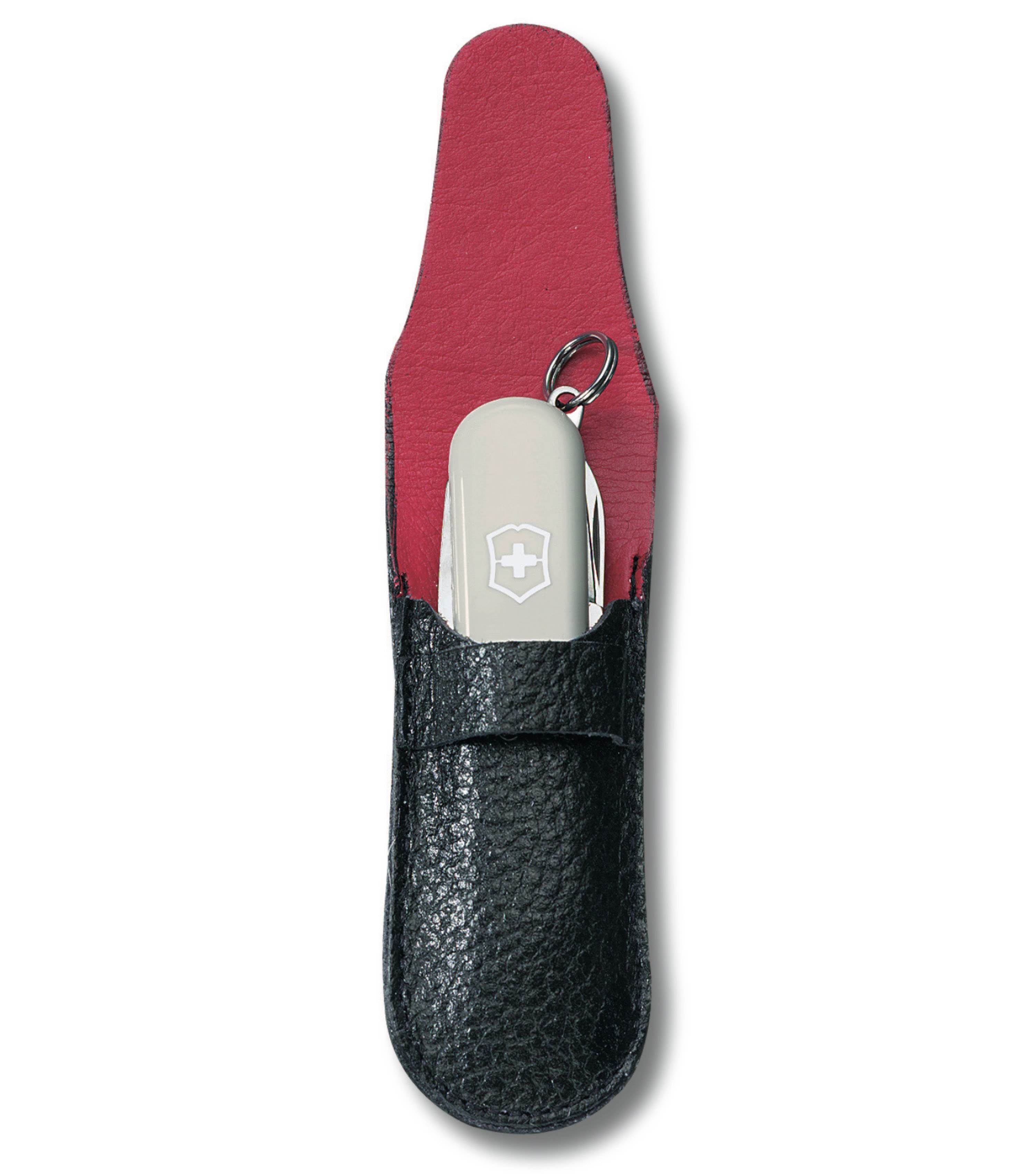 Victorinox Black Leather Case for Classic Swiss Army Knife by